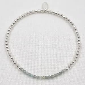 Silver Gemstone Bracelet