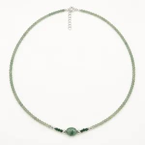 Green Aventurine & Green Onyx Bead Necklace