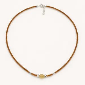 Carnelian & Citrine Bead Necklace