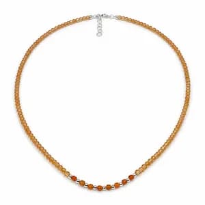 Carnelian Moonstone Bead Necklace