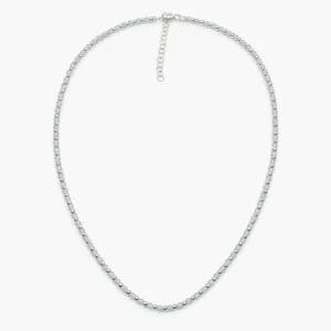 Aquamarine Sterling Silver Bead Necklace