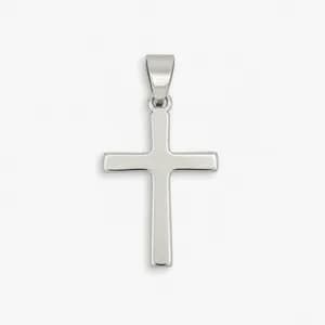 Sterling Silver Plain Cross Pendant (thin)