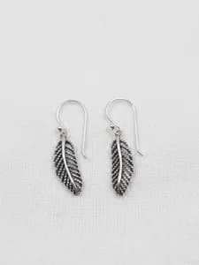 Silver Feather Earrings