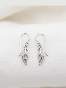 Silver Leaf Earrings