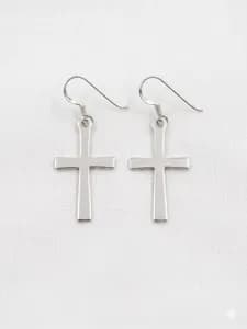 Silver Cross Earrings