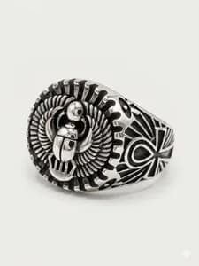 Silver Egyptian Scarab Ring