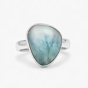Sterling Silver Larimar Ring