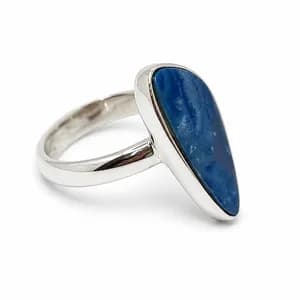 Sterling Silver Doublet Opal Ring