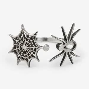 Sterling Silver Spider and Web Ring