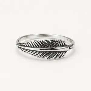 Sterling Silver Feather Ring