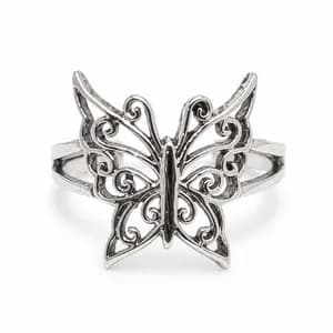 Sterling Silver Filigree Butterfly Ring