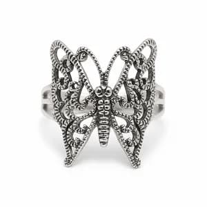 Sterling Silver Filigree Butterfly Ring