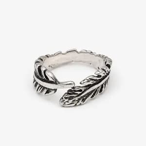 Sterling Silver Feather Wrap Ring
