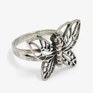 Sterling Silver Filigree Butterfly Ring