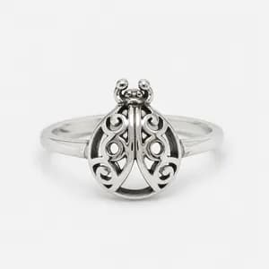 Sterling Silver Ladybird Ring