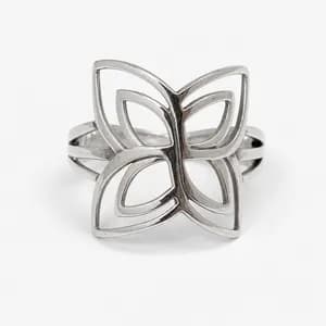 Sterling Silver Open Flower Ring