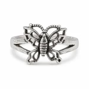 Sterling Silver Openwork Butterfly Ring