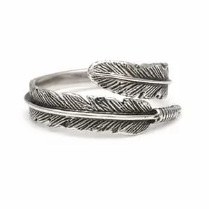 Sterling Silver Wrap Feather Ring