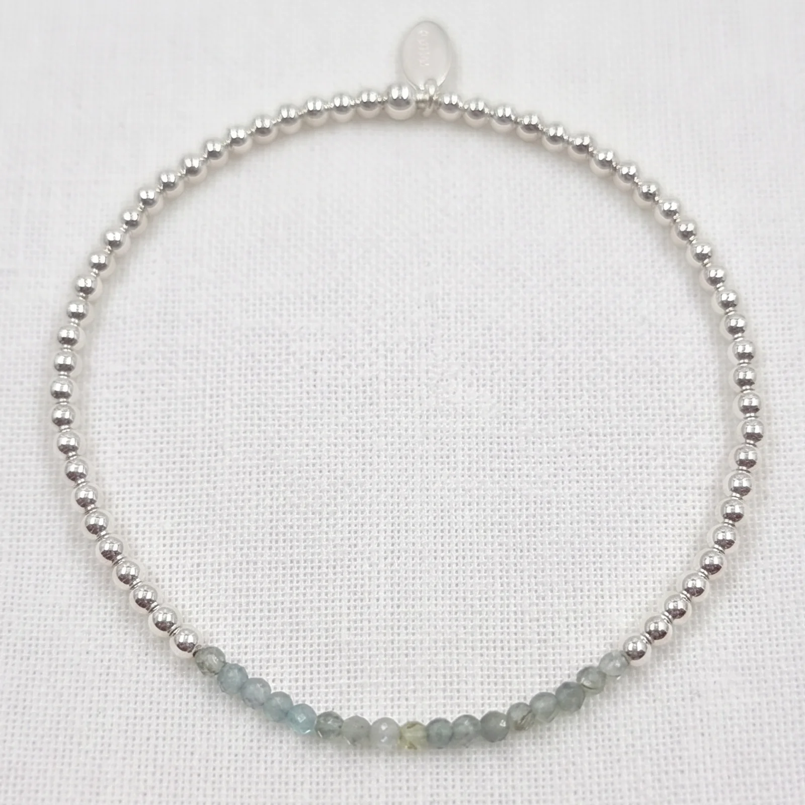 Silver Gemstone Bracelet