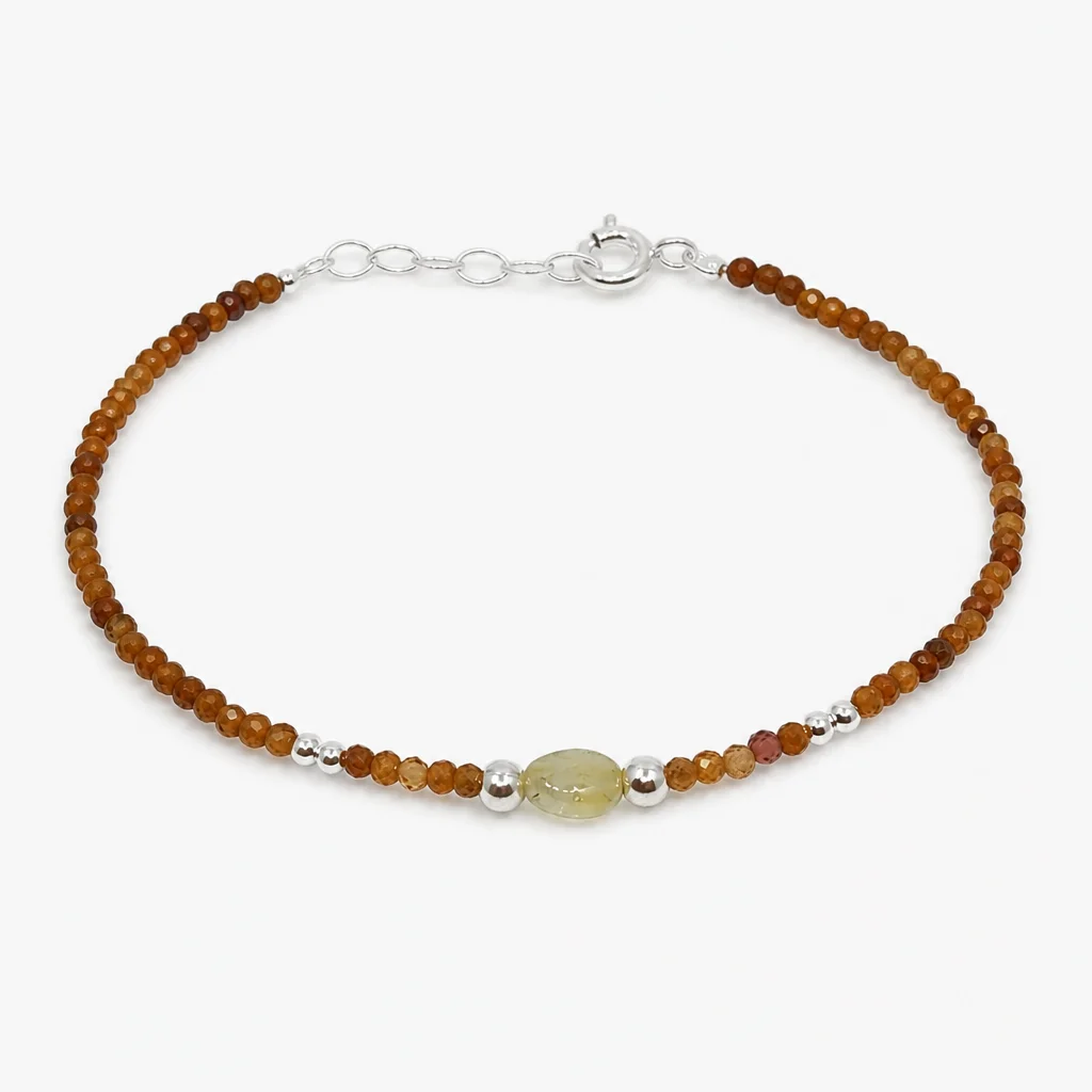 Carnelian Gemstone Bead Bracelet