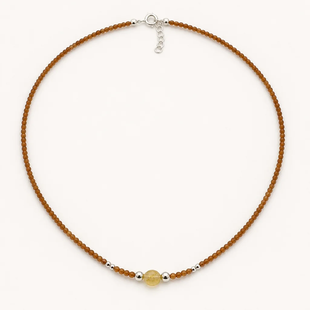 Carnelian & Citrine Bead Necklace