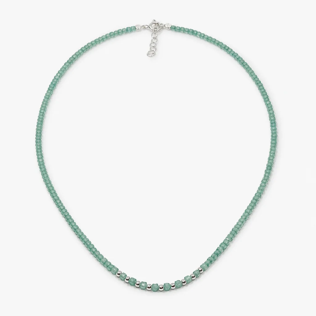 Aquamarine Bead Necklace