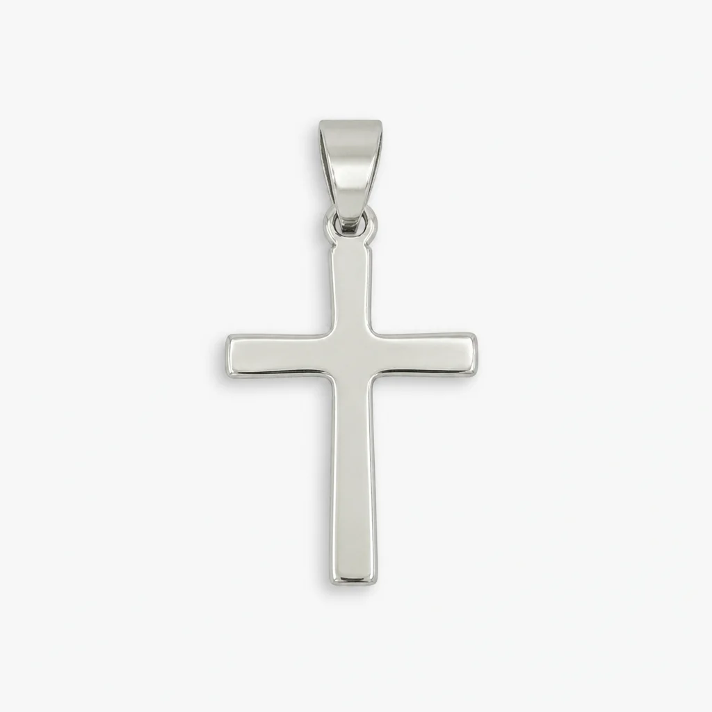 Sterling Silver Plain Cross Pendant (thin)