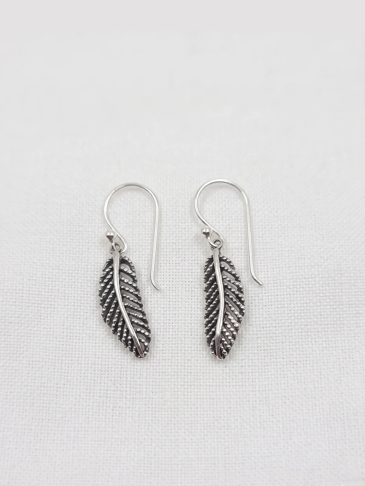 Silver Feather Earrings