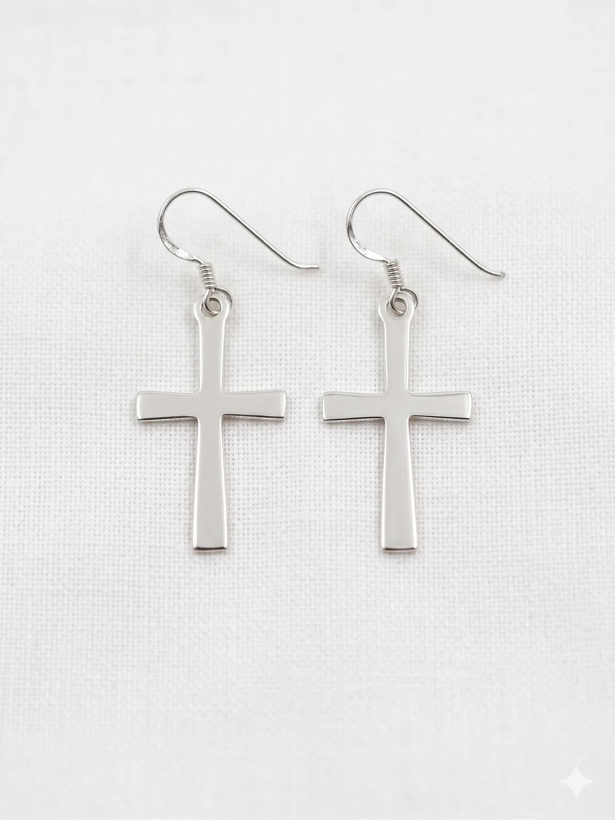 Silver Cross Earrings