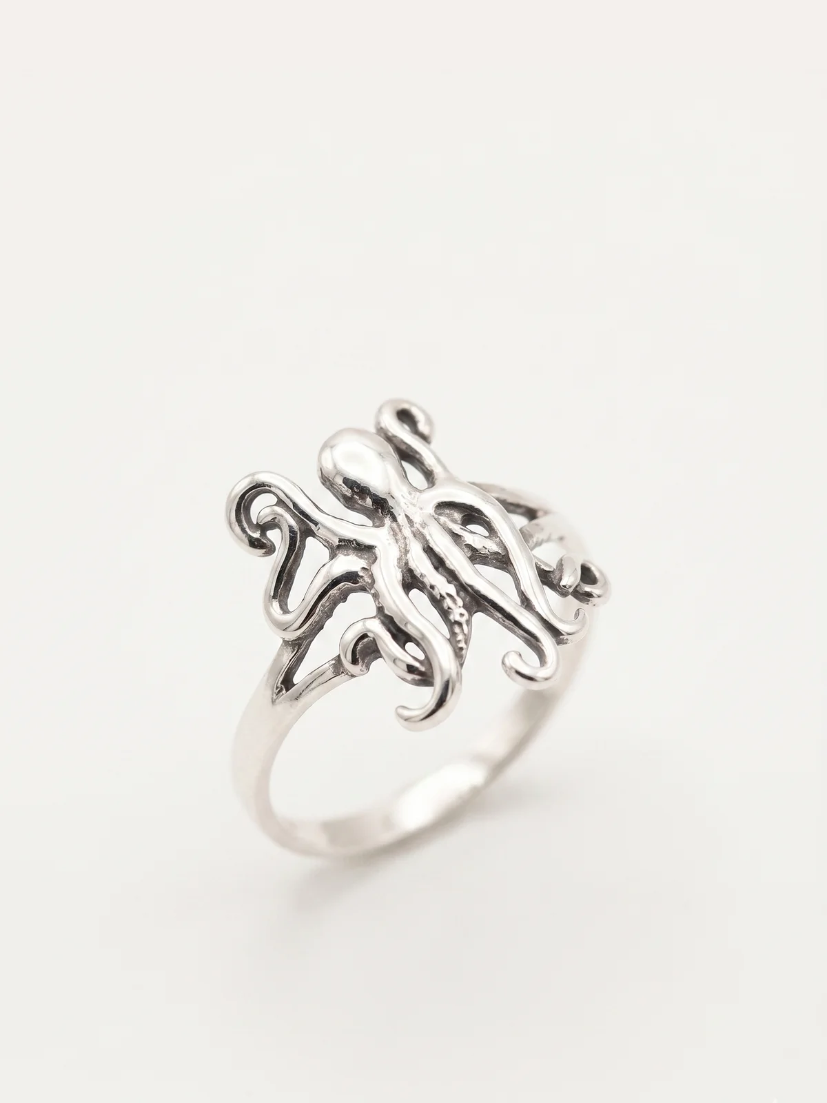 Silver Octopus Ring