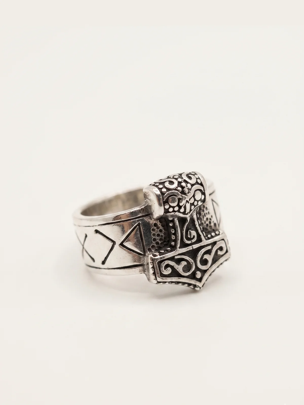 Thor's Hammer Silver Ring