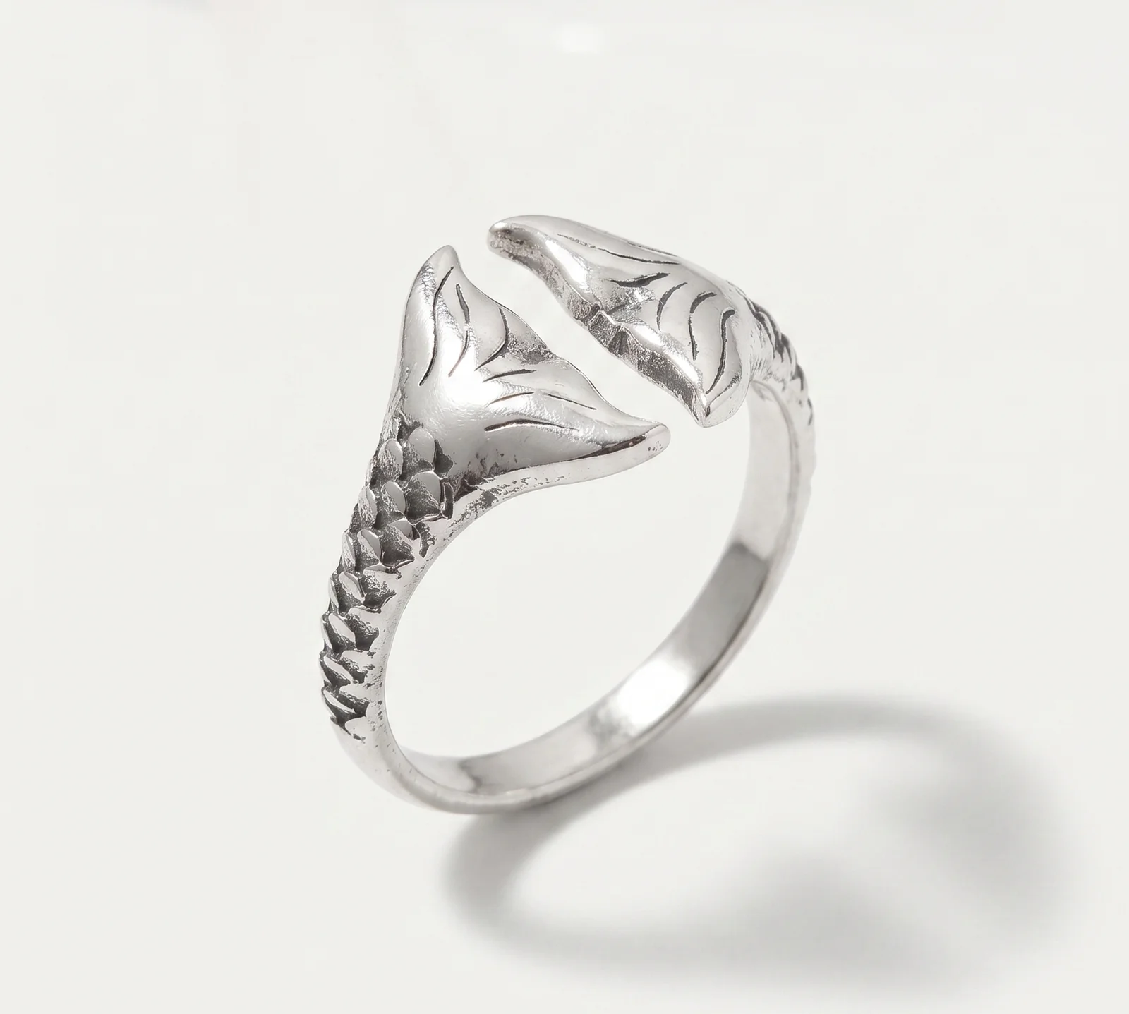 Sterling Silver Whale Tail Ring