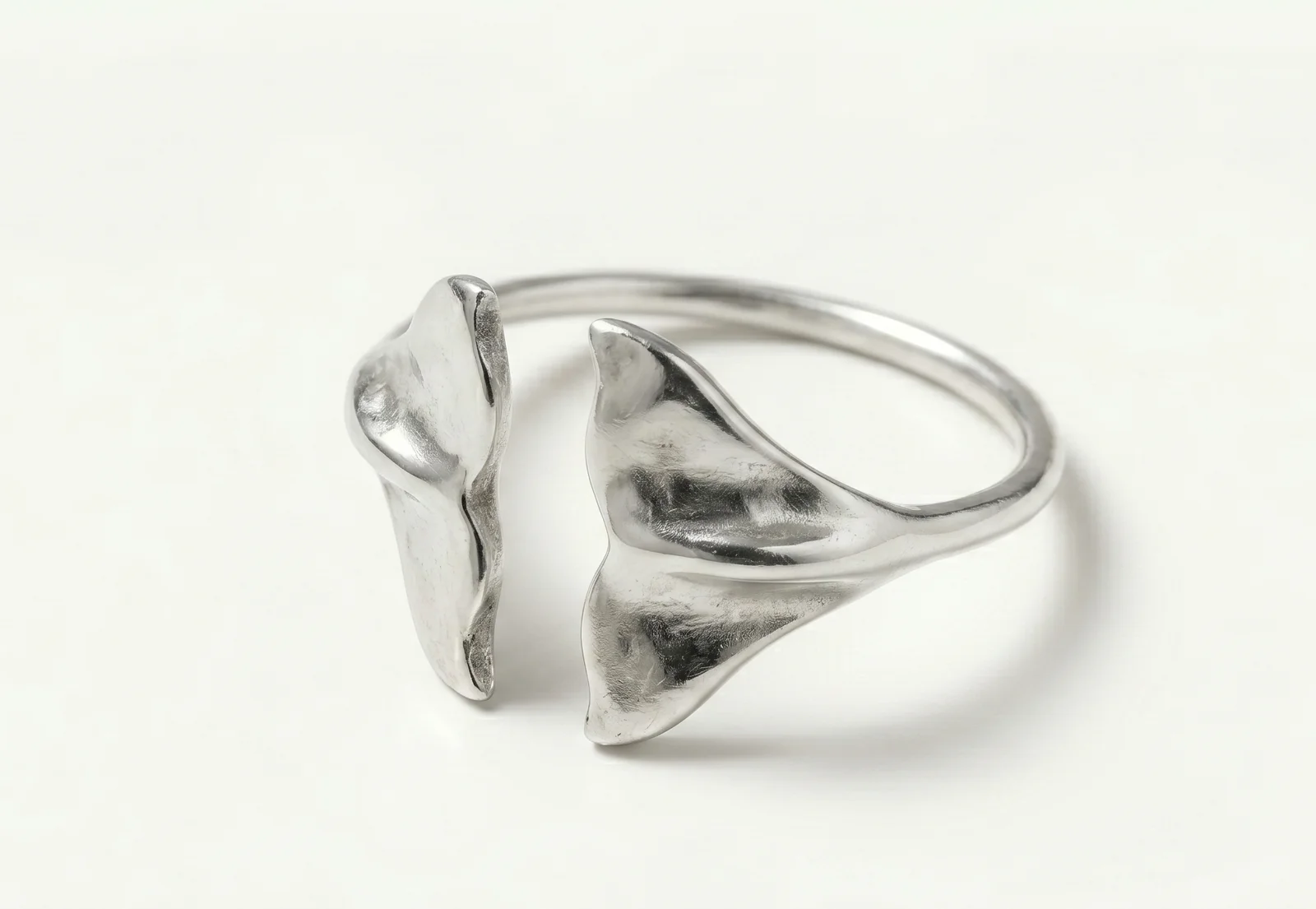 Sterling Silver Small Whale Tail Ring