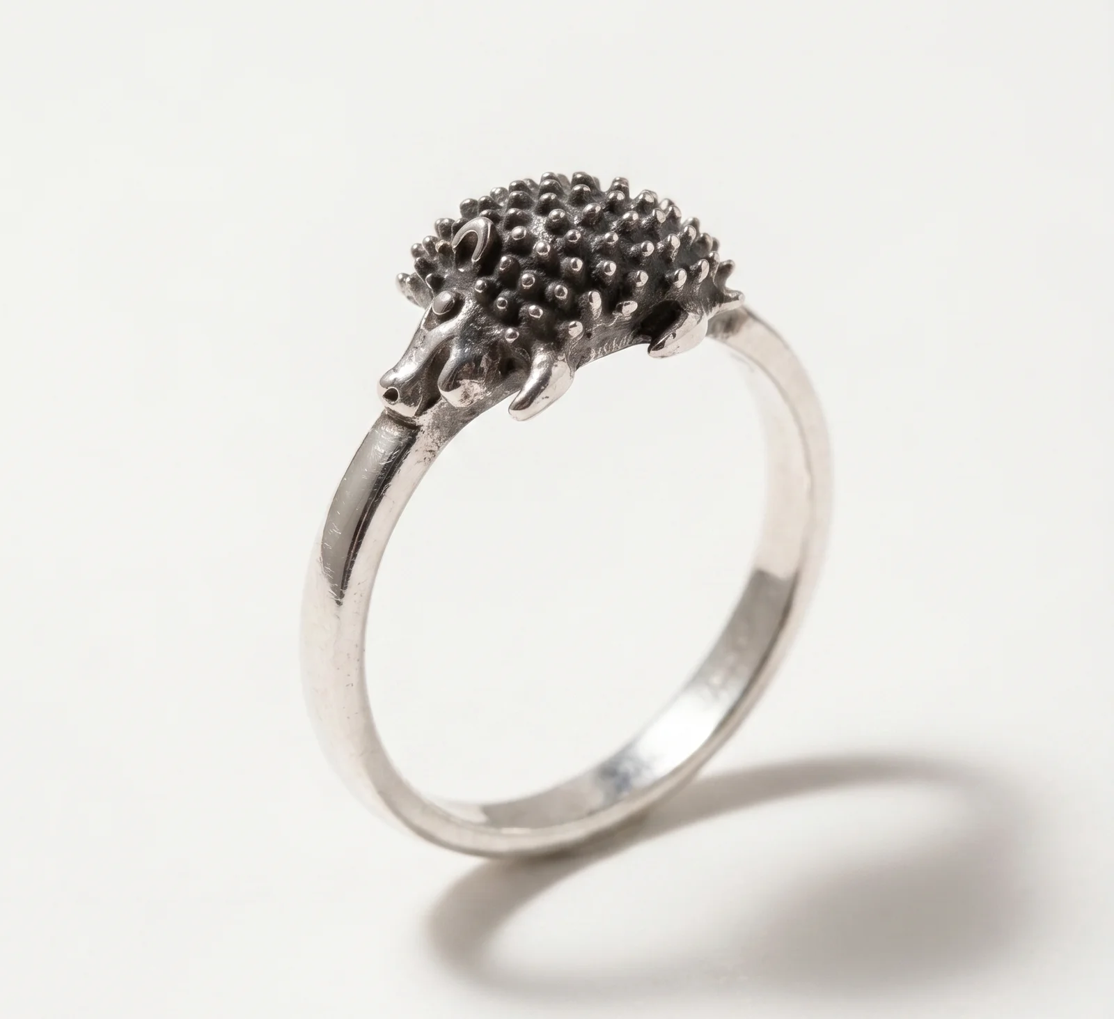 Sterling Silver Hedgehog Ring