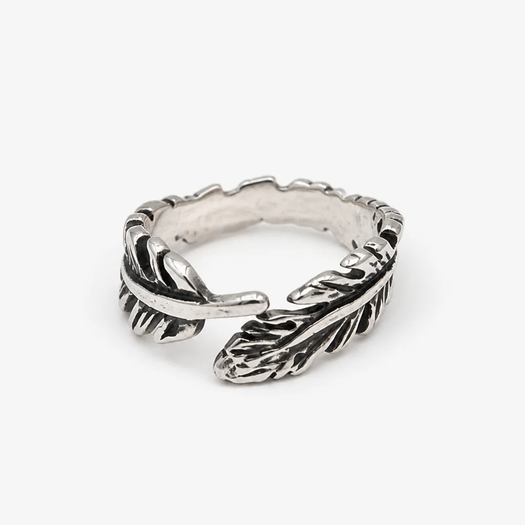 Sterling Silver Feather Wrap Ring