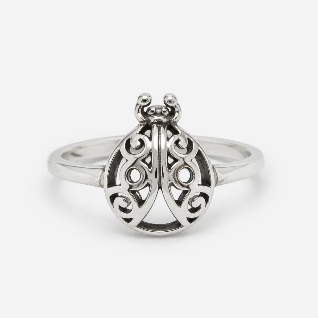 Sterling Silver Ladybird Ring