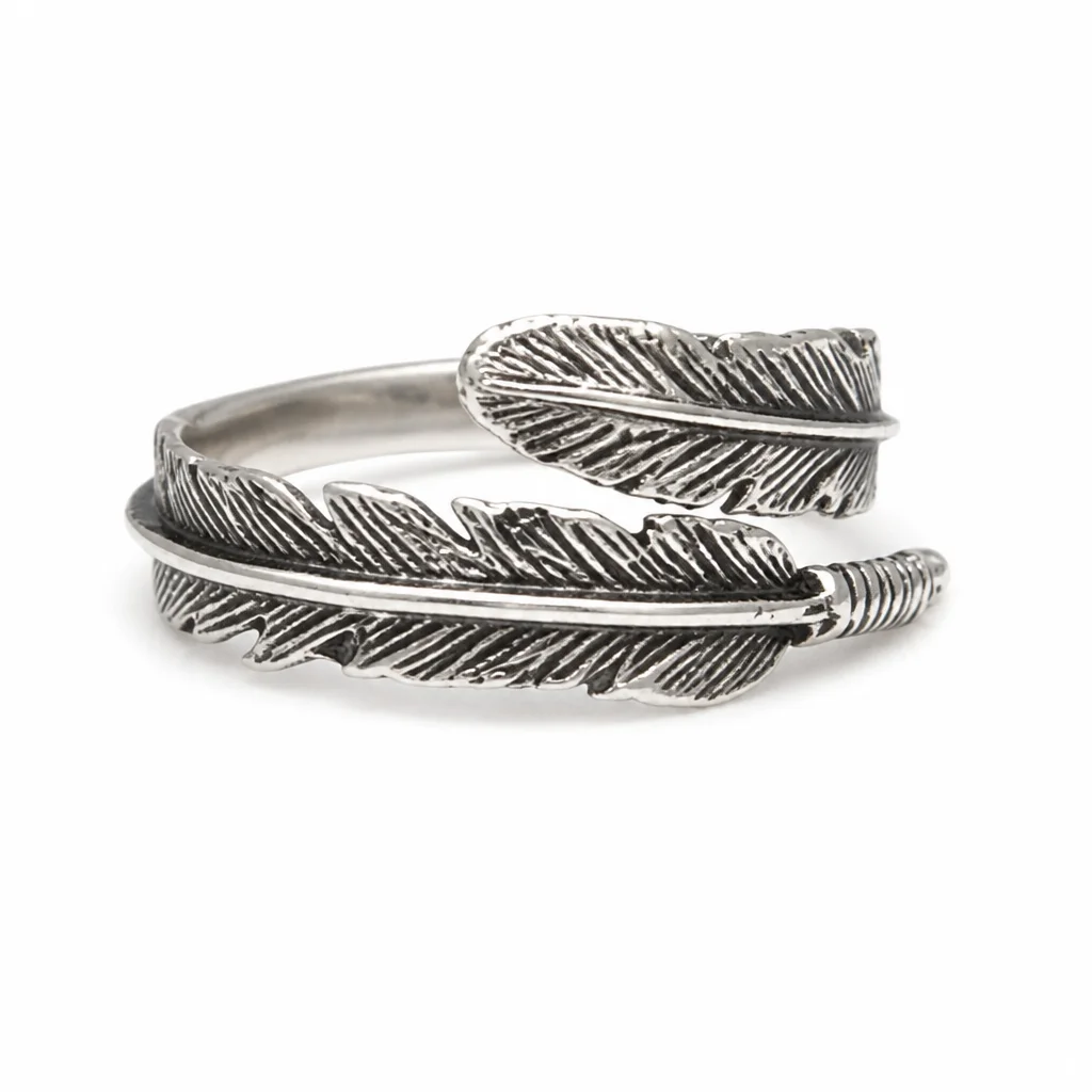 Sterling Silver Wrap Feather Ring